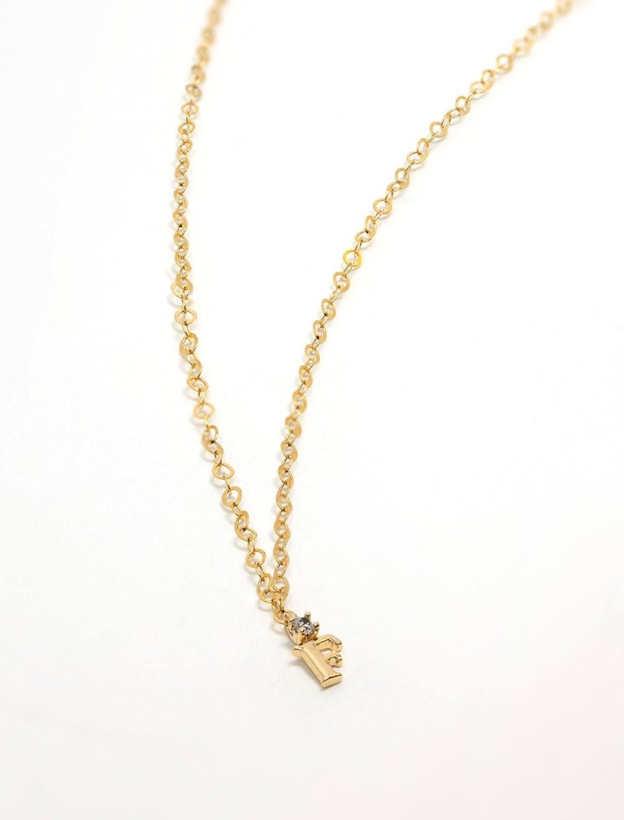 Best Initial And Cz Necklace In Gold | F Delicate