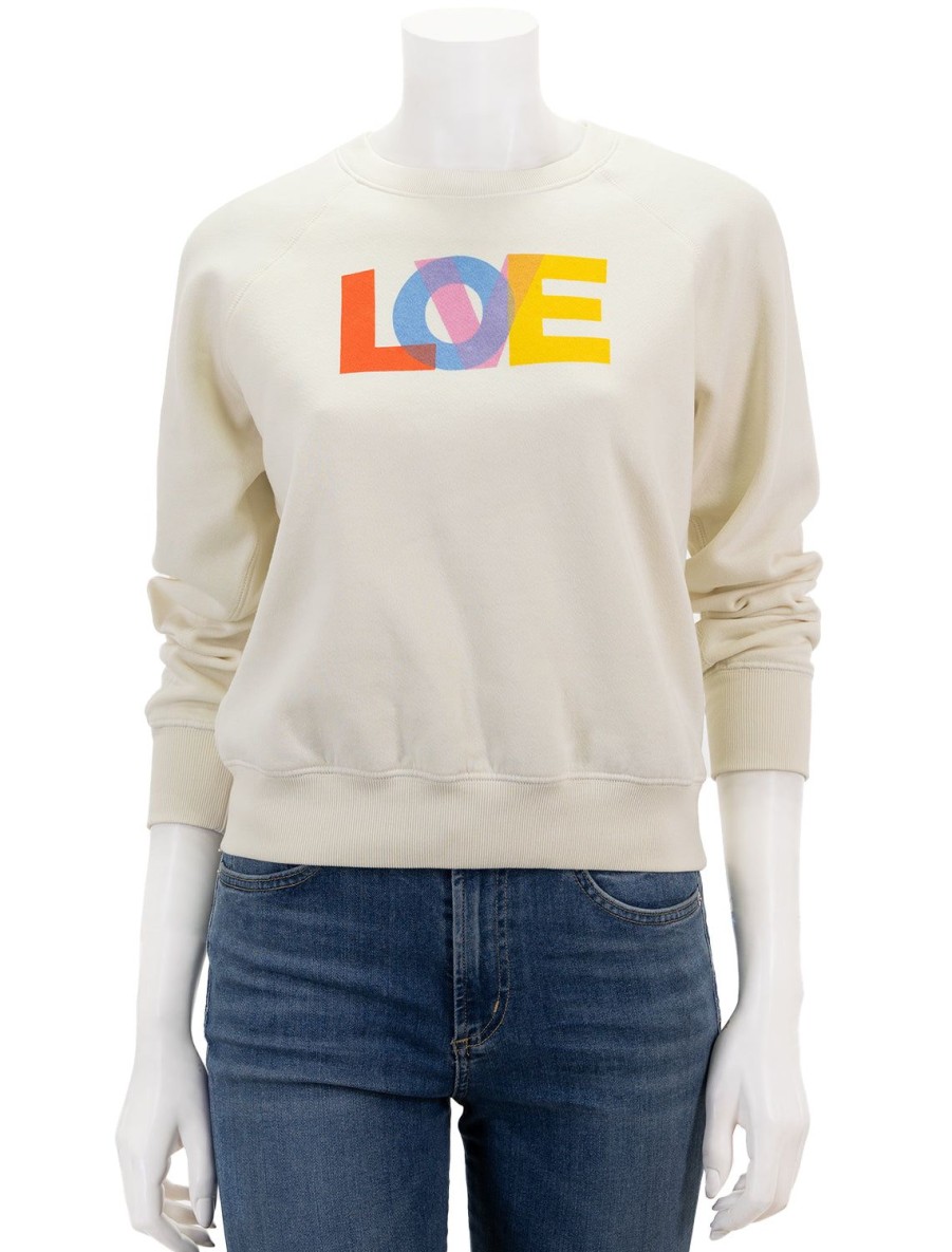 Hot Love Sweatshirt In Cream Lounge Tops + Sweatshirts