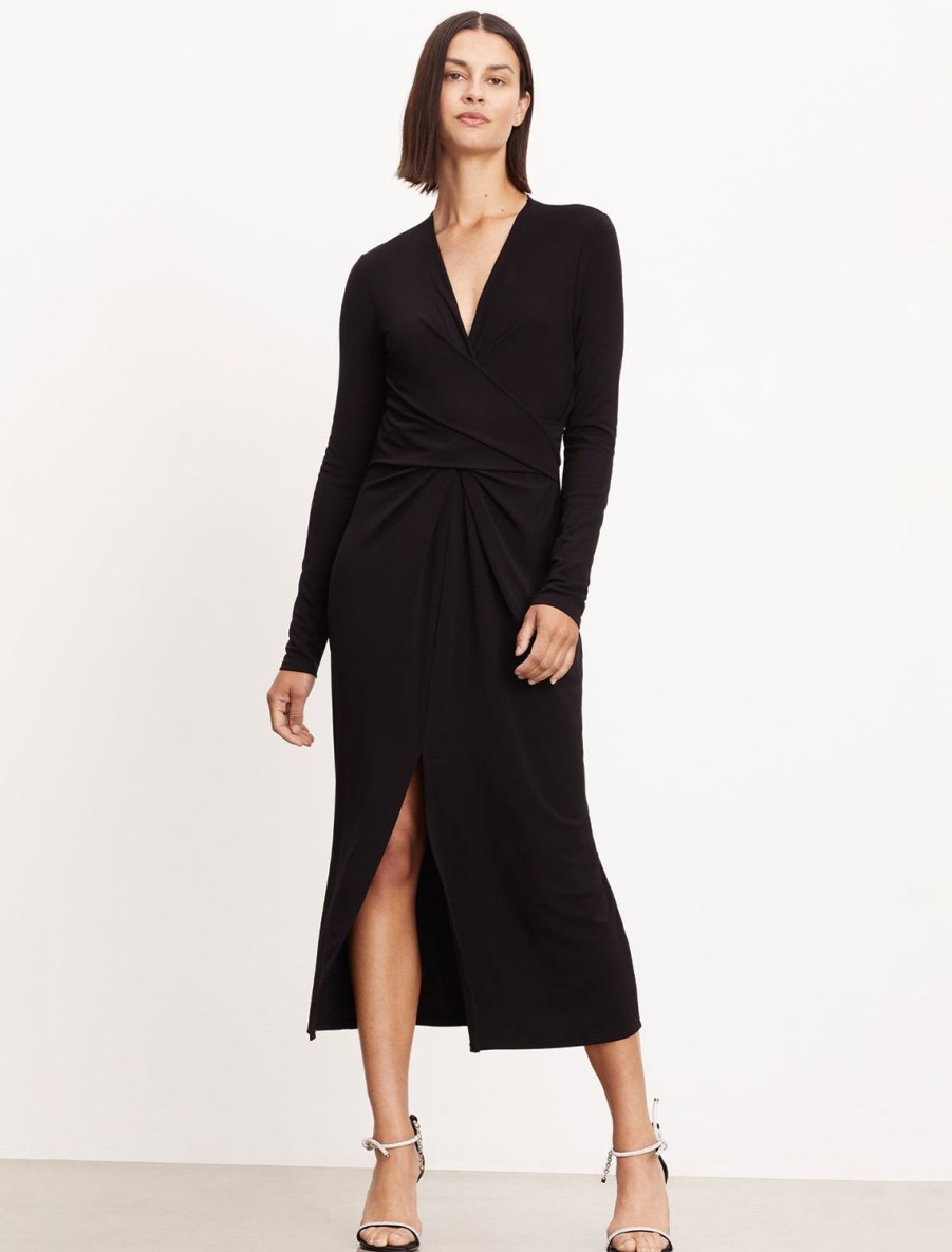 Best Eliana Dress In Black Matte Jersey Black Dresses