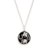 Online Luck Tableau Medallion Necklace In Black Enamel Chain Necklaces