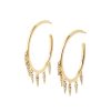 Clearance Medium Pave Fringe Hoops Hoops