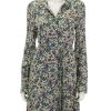 Wholesale Angie Long Sleeve Shirt Dress In Teal Multi Floral Day To Night Dresses