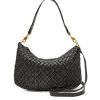 New Moyen Messenger In Black Puffy Woven Shoulder Bags