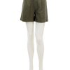 Clearance Pleated Twill Shorts In Pulgia Olive Shorts