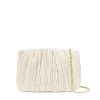 Clearance Brit Pleated Flat Clutch In Cream Crossbody