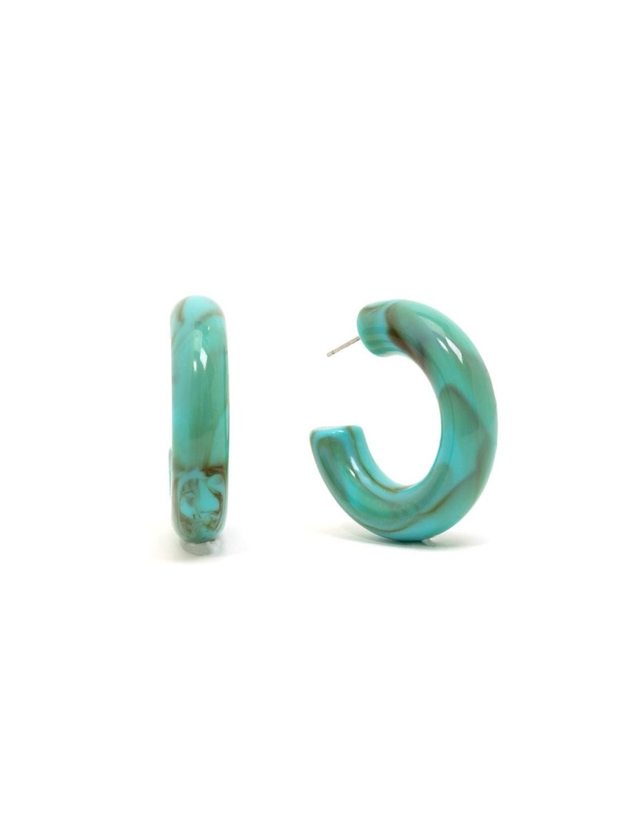 Online Turquoise Chunky Hoops Hoops