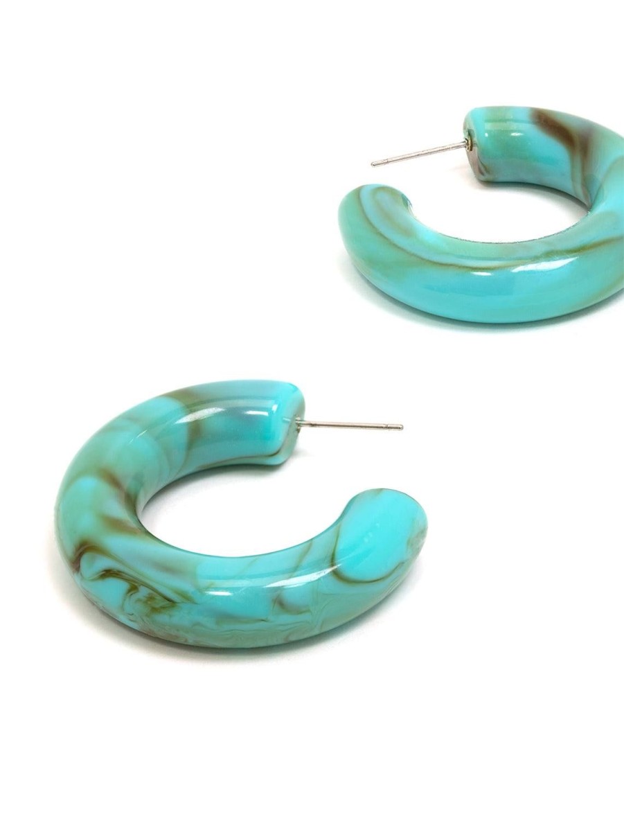 Online Turquoise Chunky Hoops Hoops