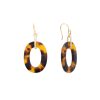 Wholesale Oval Tortoise Link Earrings Drops