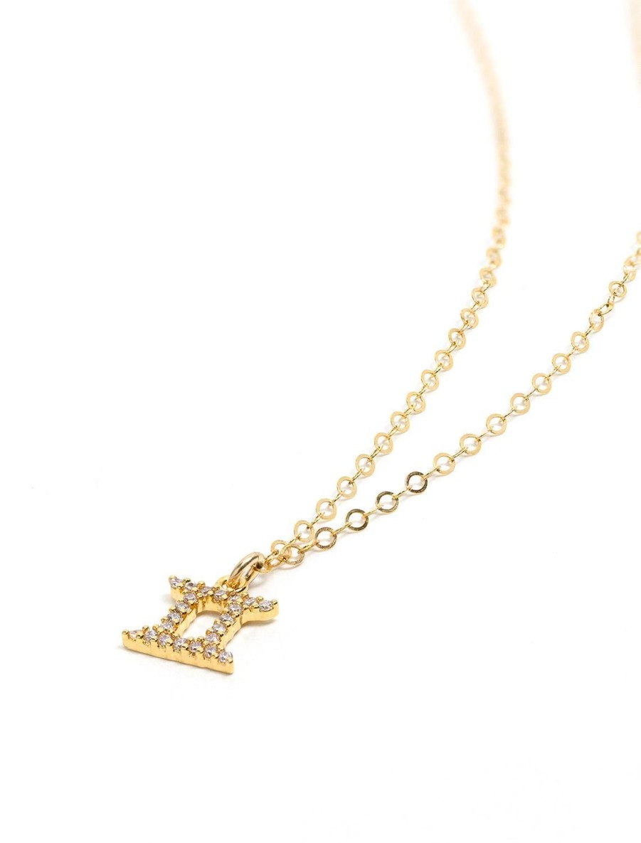 Best Mini Pave Zodiac Necklace | Gemini Delicate