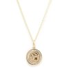 Wholesale Luck And Protection Pave Boarder Medallion Necklace Delicate