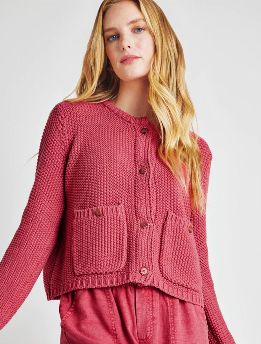 New Andrea Cropped Cardigan In Rossa Cardigans