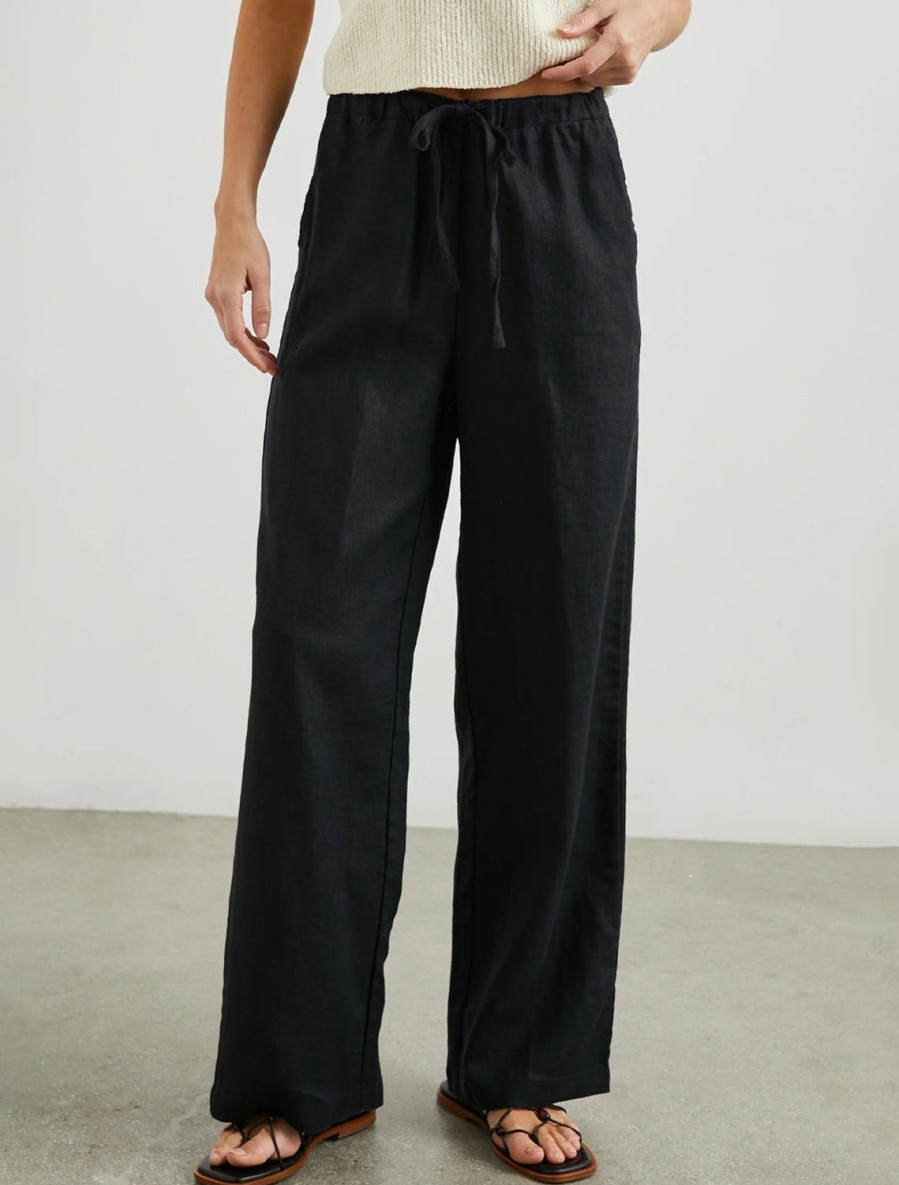 Best Emmie Linen Pants In Black Utility Pants + Khakis