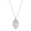 Online Beaded Teardrop Inverted Pendant Necklace In Silver Delicate