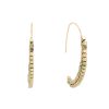 Hot Gold Beaded Threaders Hoops