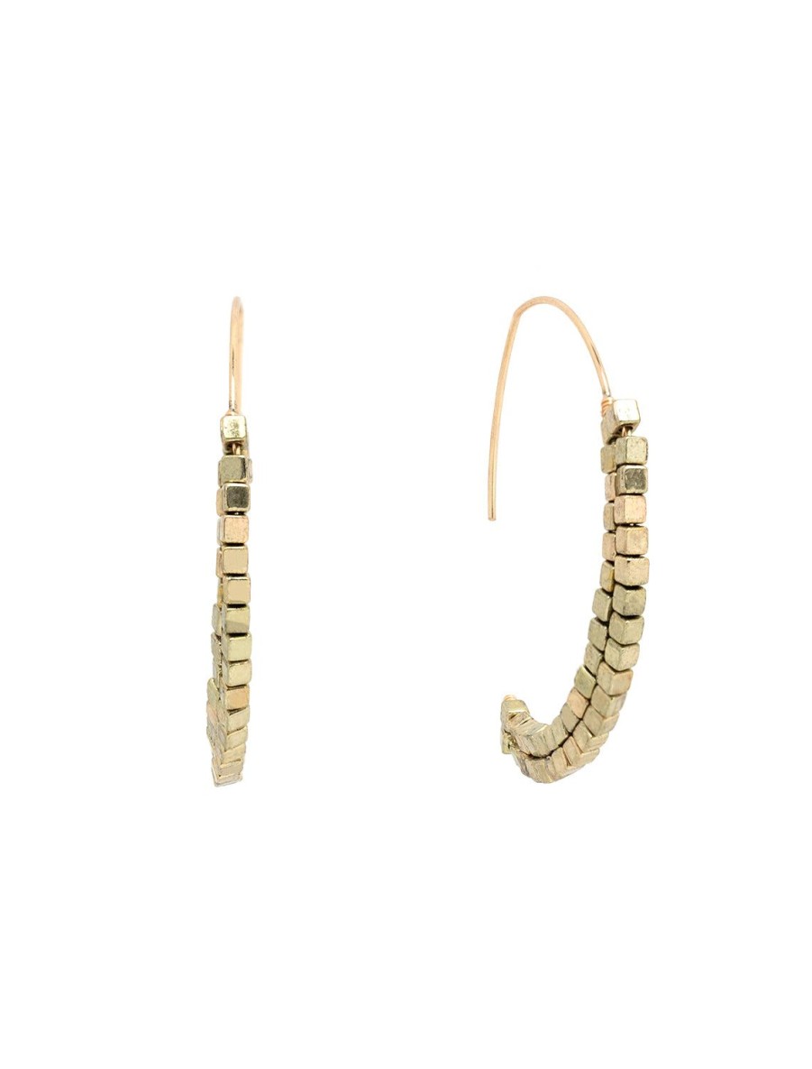 Hot Gold Beaded Threaders Hoops