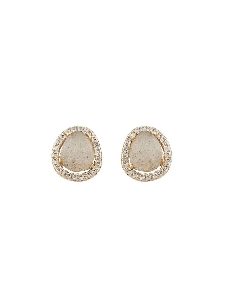 Online Nora Labradorite And Pave Studs Studs