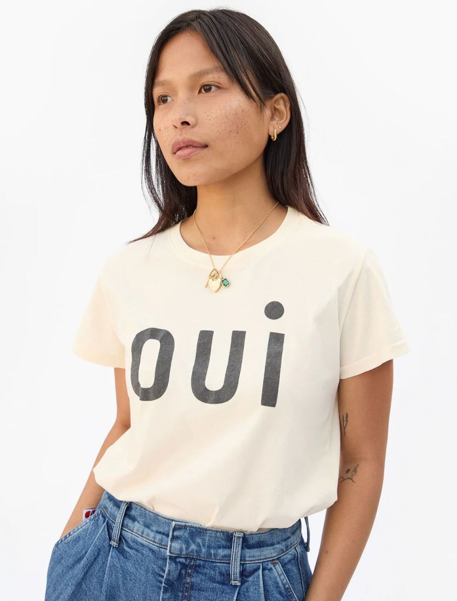 Online Classic Oui Tee In Cream Tees