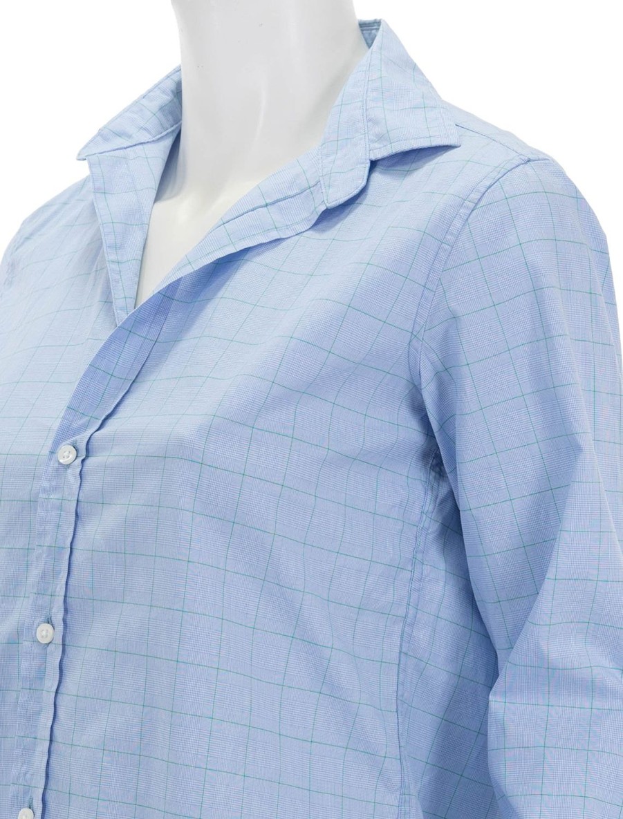 Best Frank In Blue And Green Windowpane Buttondowns + Shirts