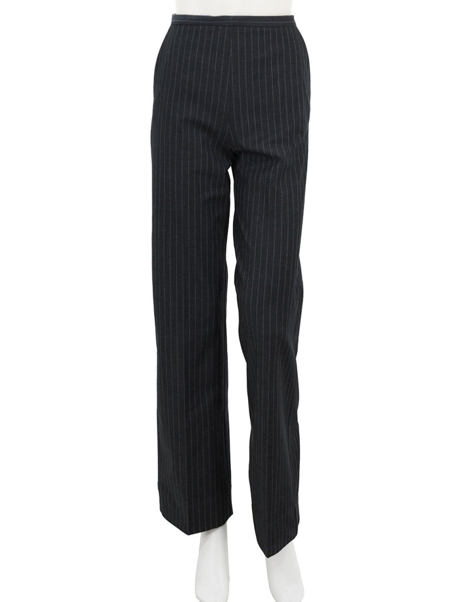 Wholesale Stretch Stripe Mid Waist Pants Pants