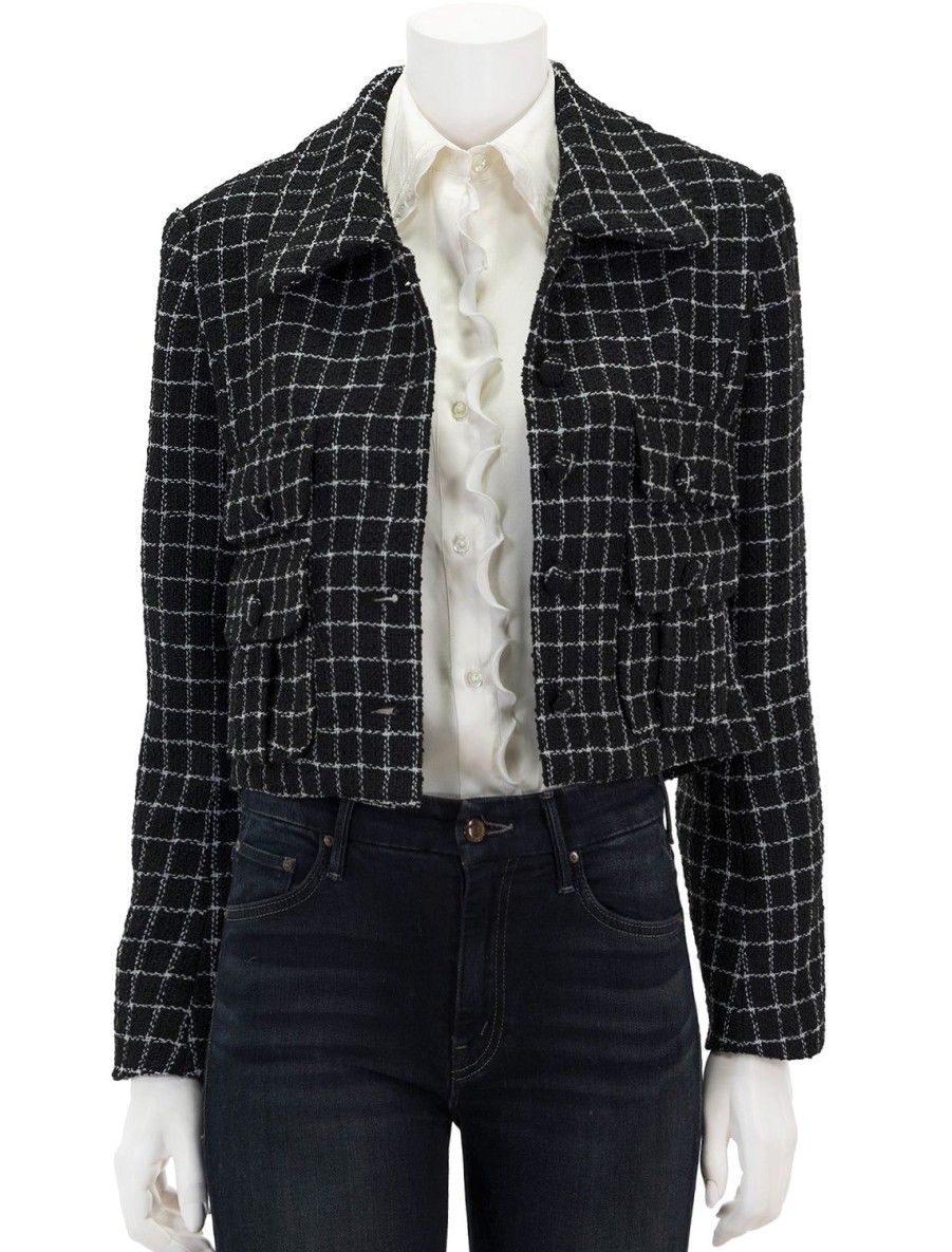 Online Tweed Jacket In Black And White Jackets