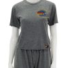 Wholesale Aviator Nation Small Boyfriend Tee In Heather Grey Lounge Tops + Sweatshirts