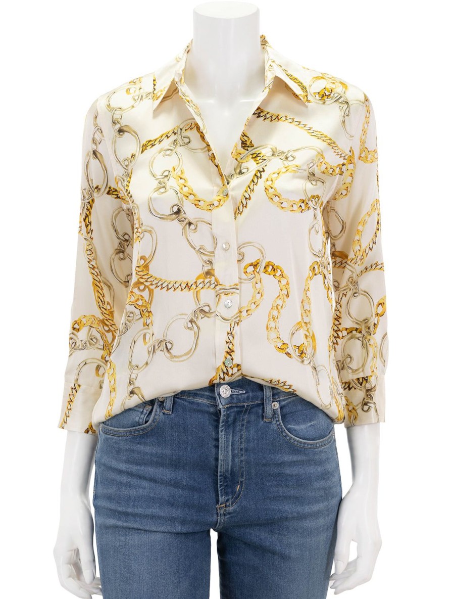 Best Dani In Ecru Chain Print Blouses