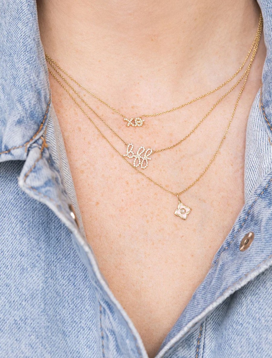 New Xo Script Necklace Delicate