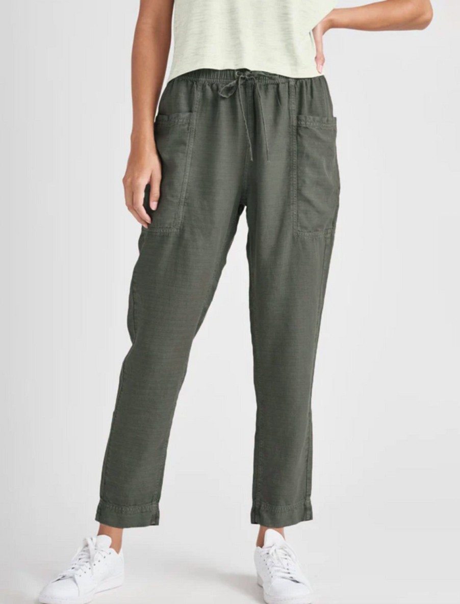 Hot Gia Pant In Vintage Olive Brown Lounge Bottoms + Sweatpants