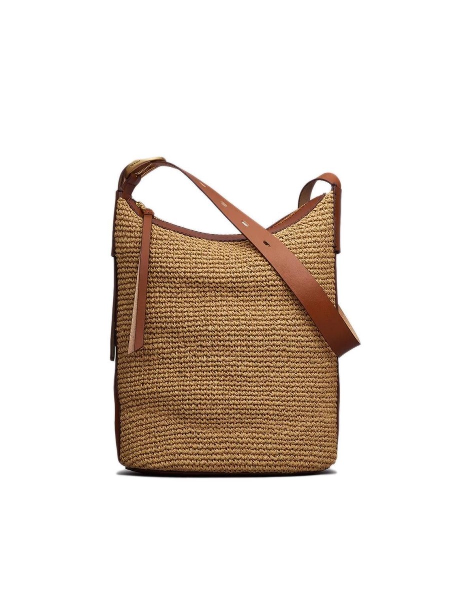 Clearance Belize Bucket Bag In Straw Shoulder Bags