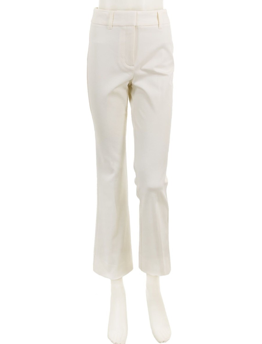 Best Crosby Cropped Flare Trousers In White Pants