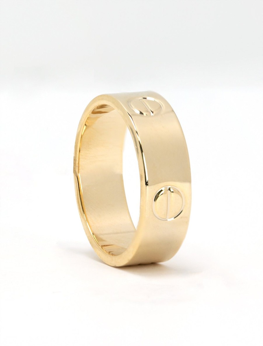 Clearance Gold Screw Accent Ring Bands