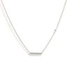 Wholesale Horizontal Bar Necklace In Silver With Cz Chain Necklaces