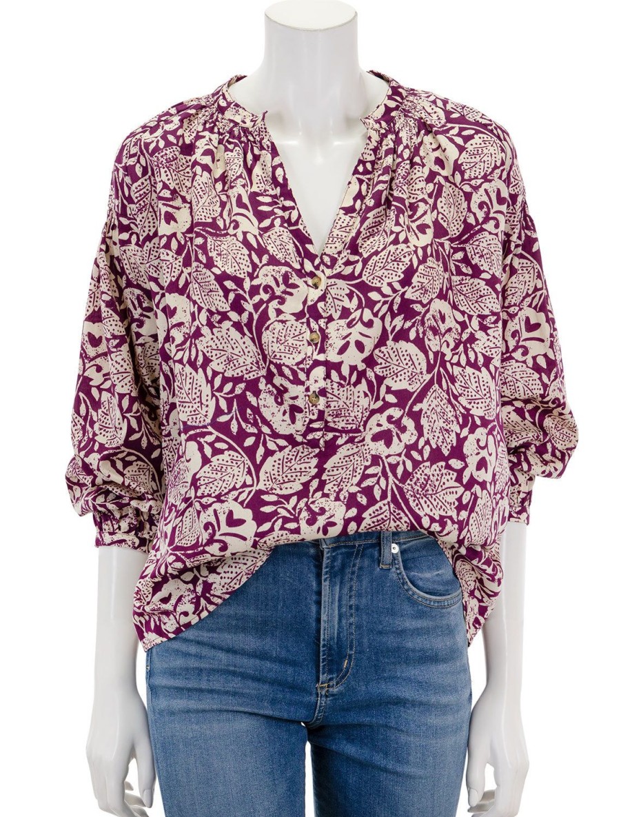 Hot Nipoa Top In Plum Floral Blouses