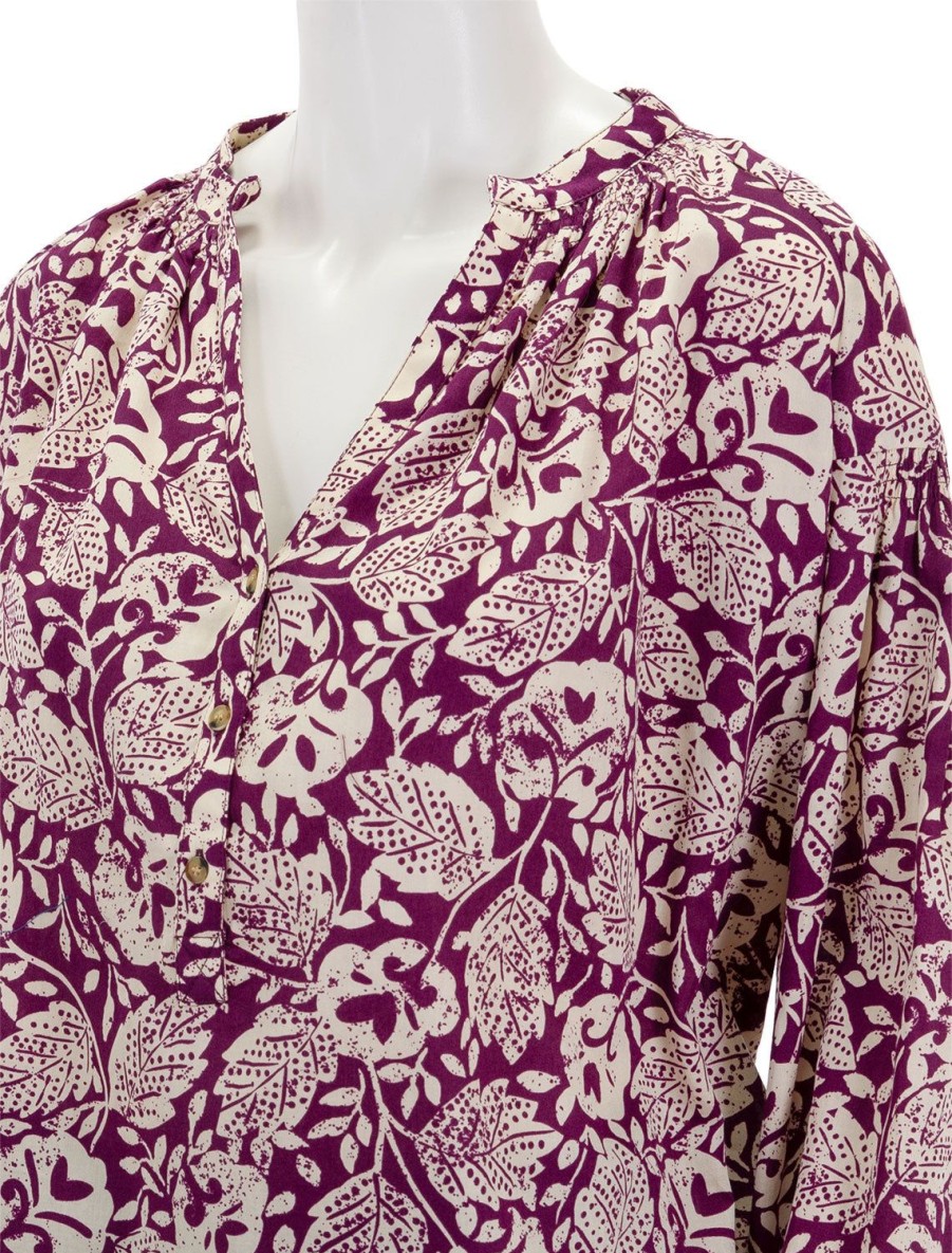 Hot Nipoa Top In Plum Floral Blouses