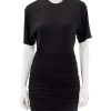 Clearance Matte Jersey Ruched Mini Dress In Black Day To Night Dresses