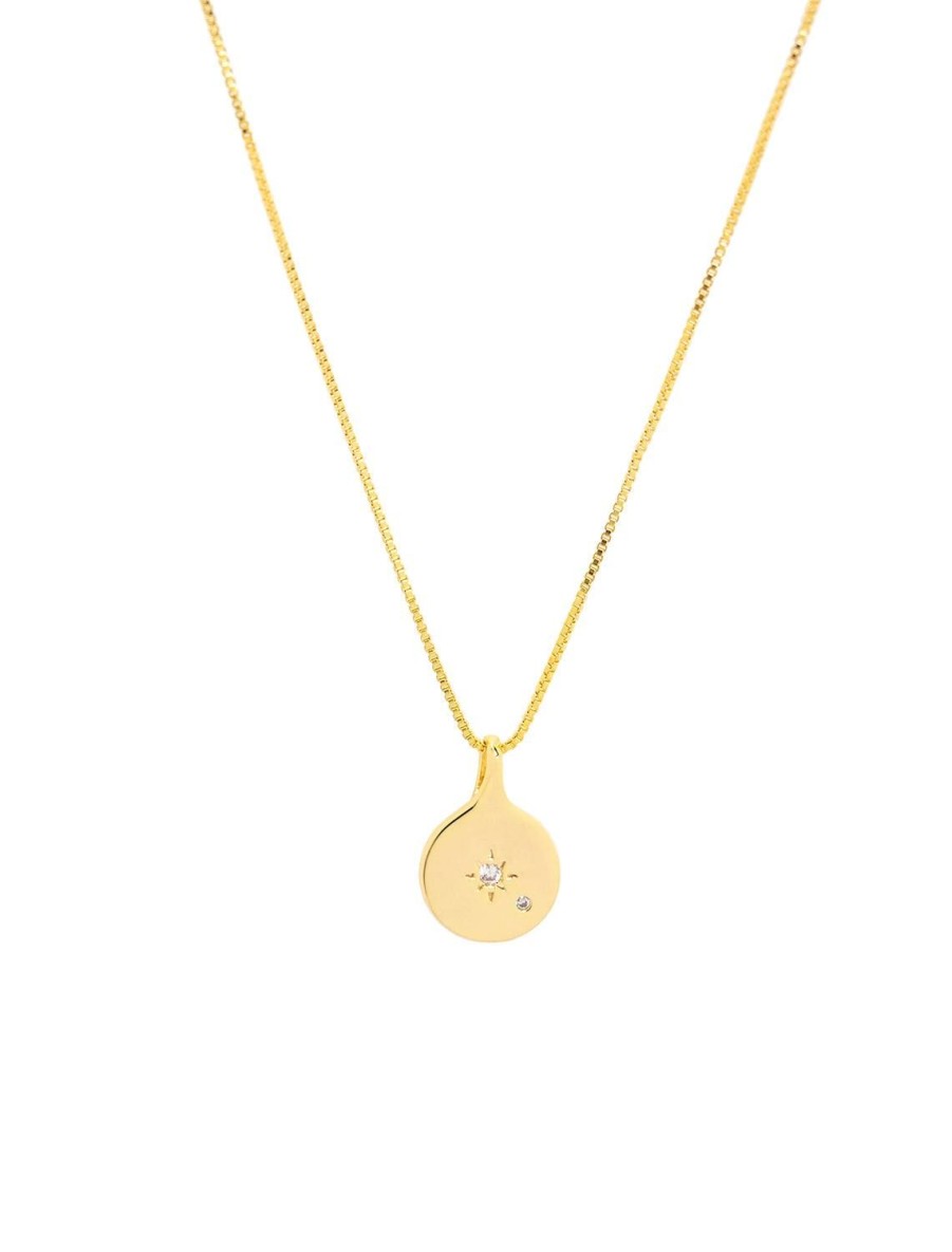 Wholesale Lyra Coin Necklace In Gold Delicate