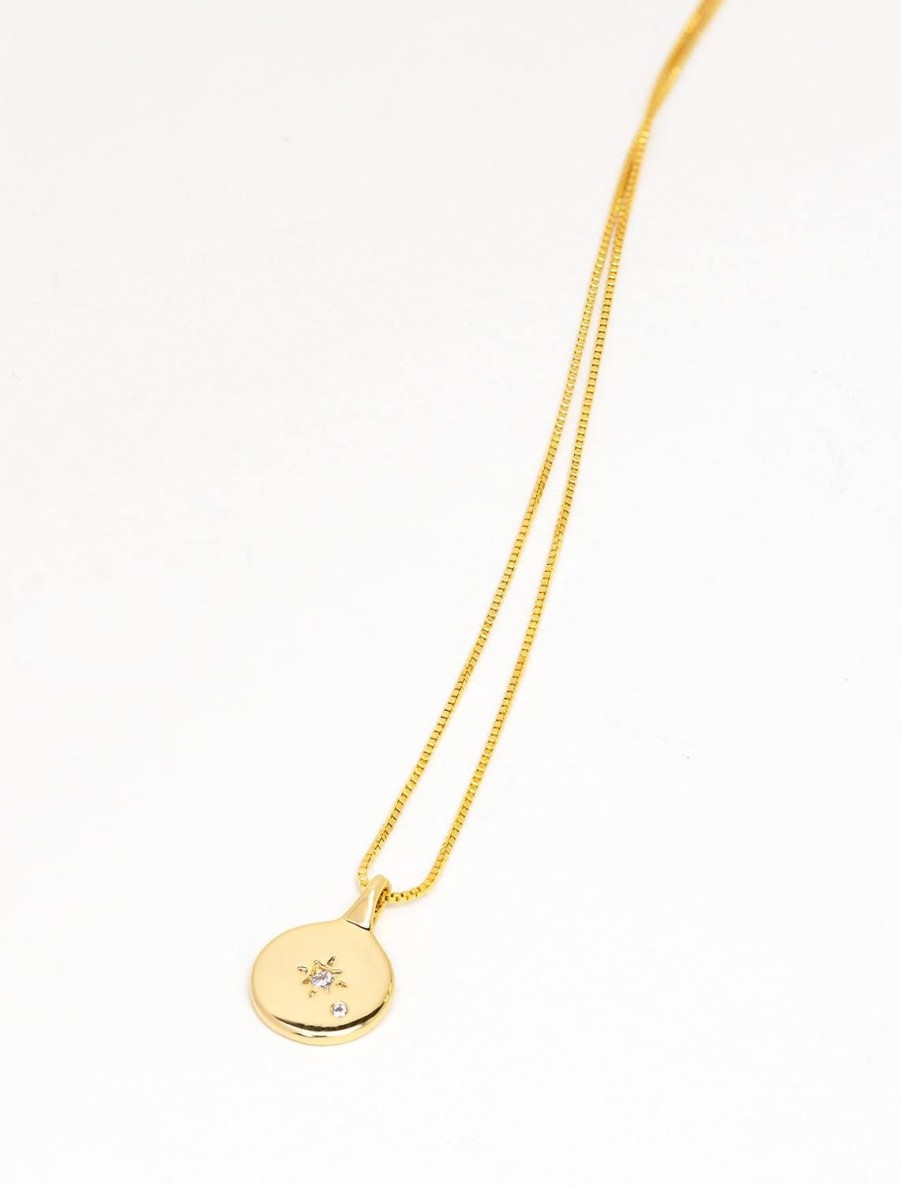 Wholesale Lyra Coin Necklace In Gold Delicate