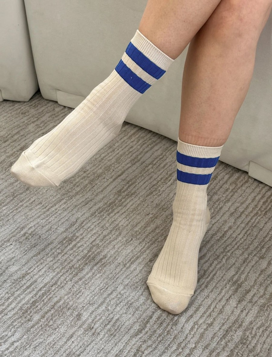 Clearance Her Socks Varsity In Azure Socks