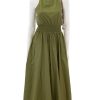 Clearance Fergie Smocked Halter Dress In Olive Martini Casual + Knit Dresses