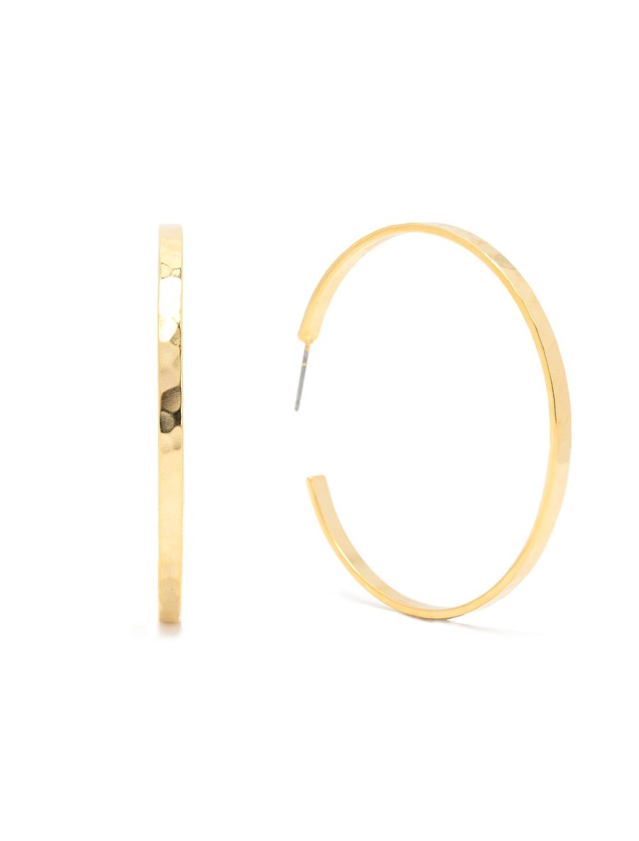 Clearance Hammered Matte Gold Hoops Hoops