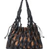 Wholesale Hitch Shoulder Bag In Black And Tan Seashore Stripe Totes + Satchels