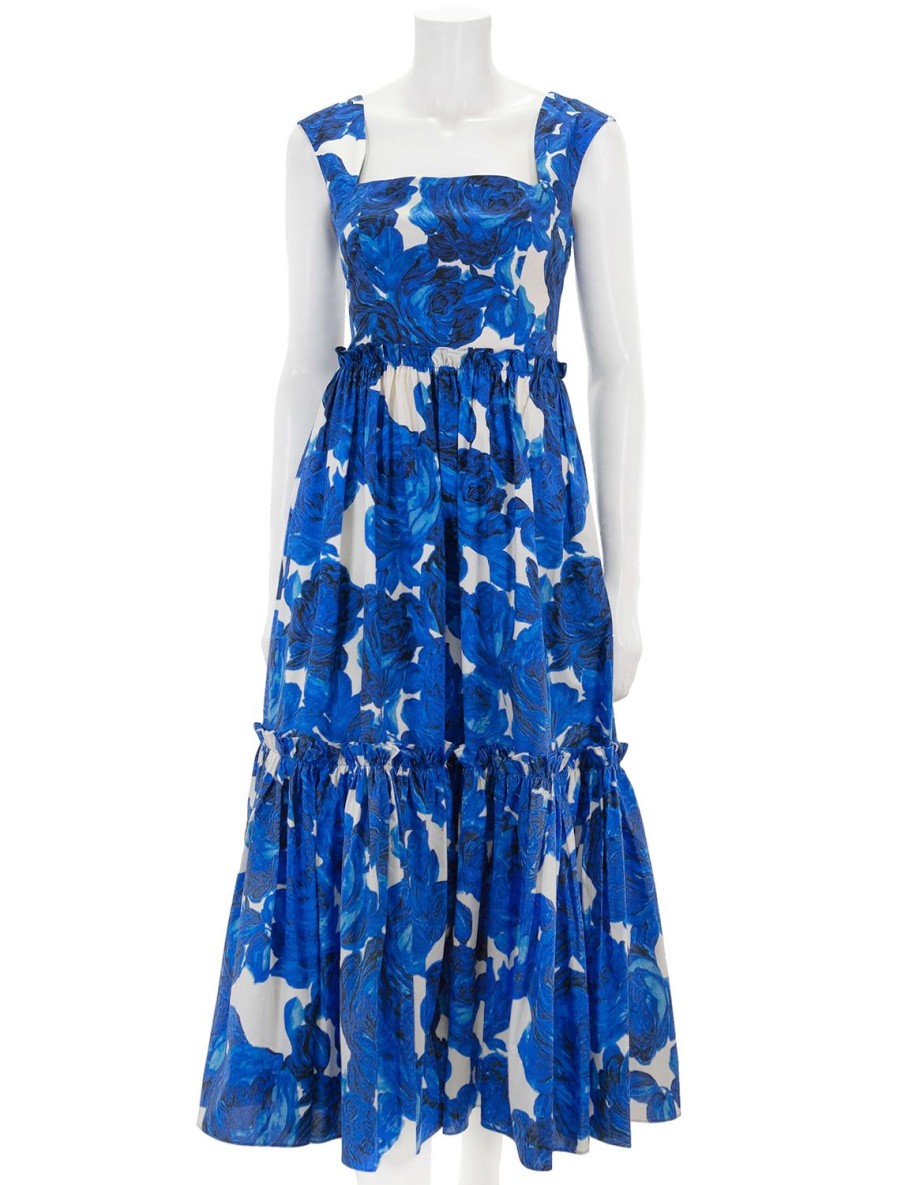 Wholesale Claire Dress In Floral Garden Blue Occasion Dresses