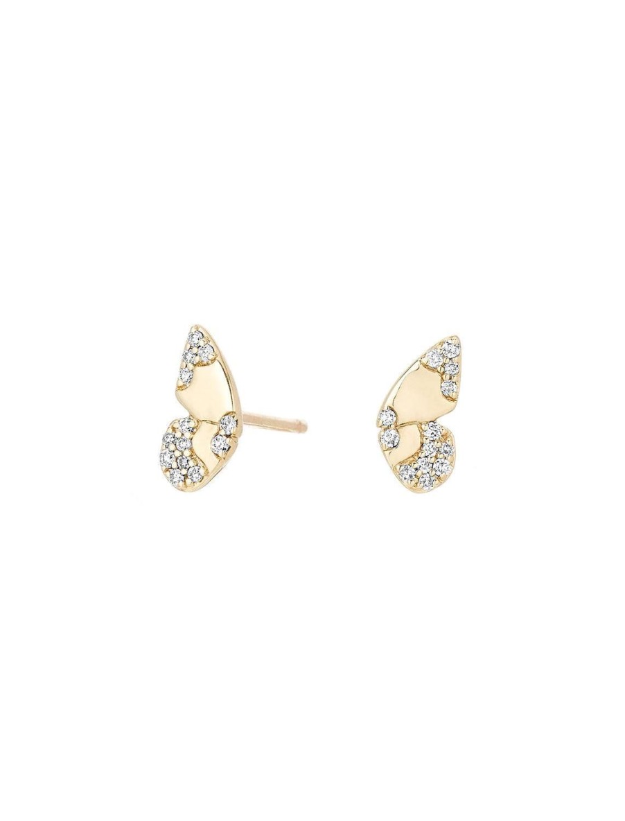 Online 14K Enchanted Diamond Butterfly Wing Posts Studs