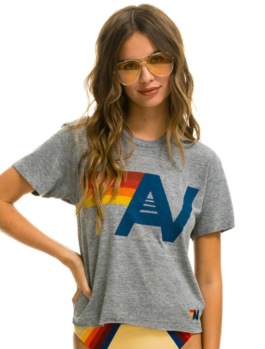 Best Logo Boyfriend Tee In Heather Grey Tees