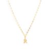 Online Initial And Cz Necklace In Gold | R Delicate