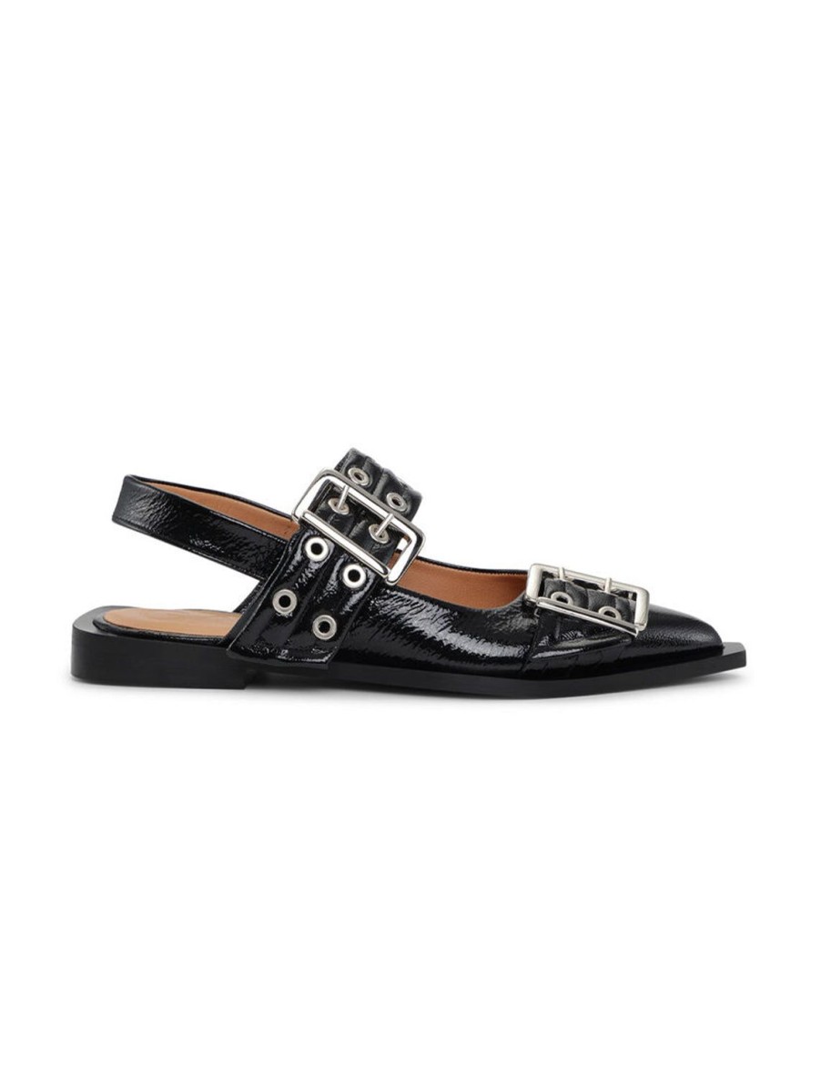 New Buckle Ballerinas In Black Flats + Sneakers