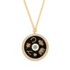 Online Black Enamel Luck Pendant In Gold Delicate