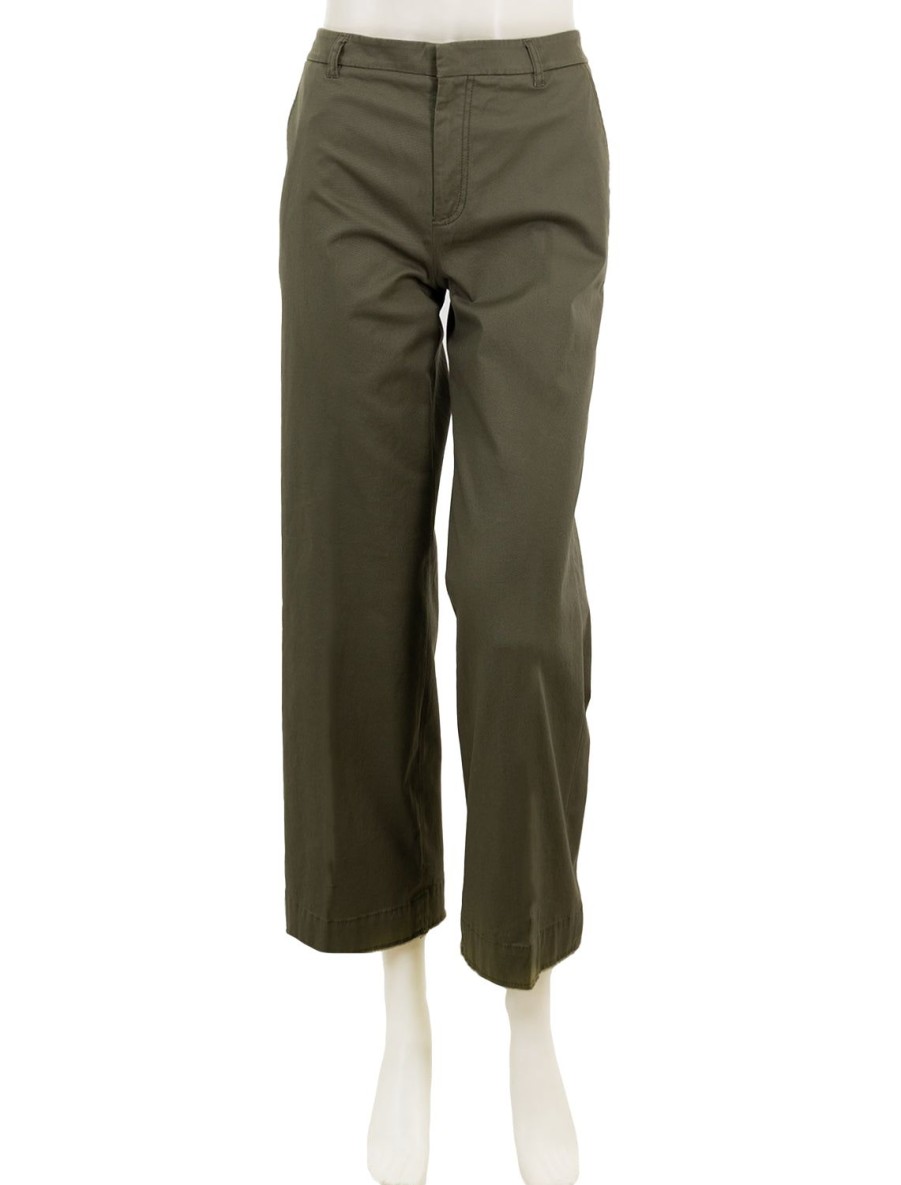 Wholesale Cotton Twill Boyfriend Pant In Army Pants