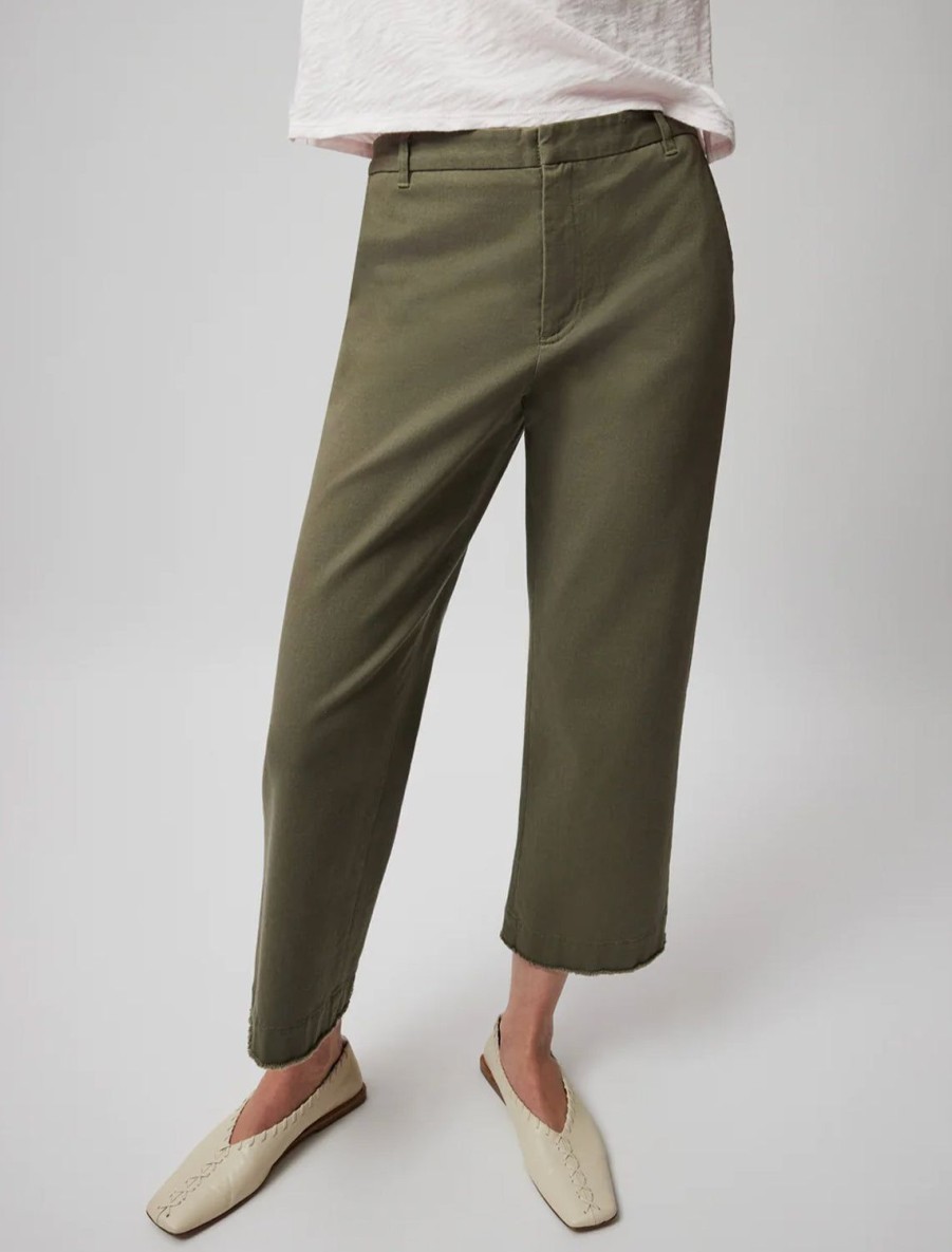 Wholesale Cotton Twill Boyfriend Pant In Army Pants