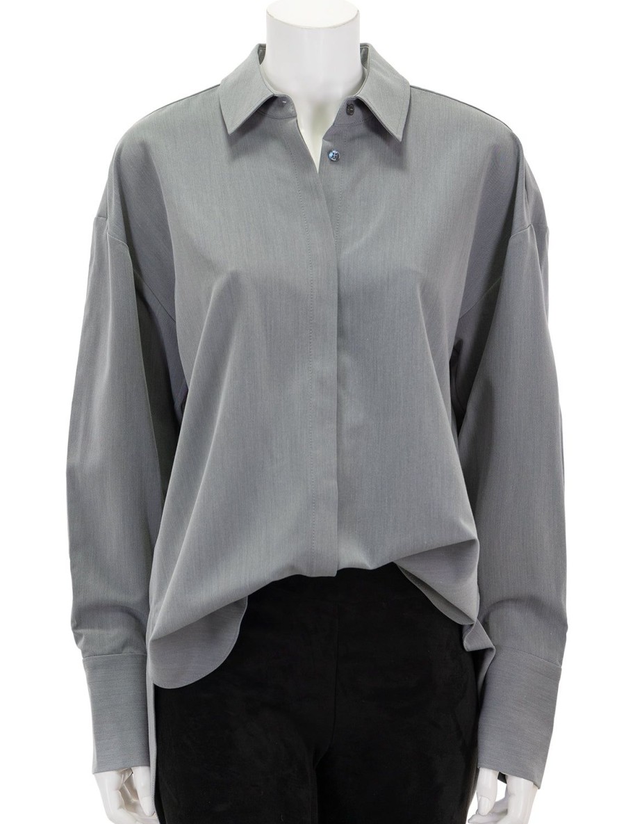 New Colton Shirt In Heather Grey Work Tops